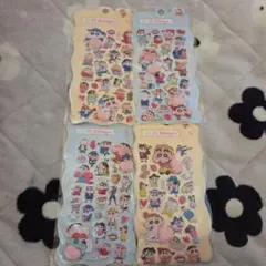 オラは人気者クレヨンしんちゃん桃シール4枚セット