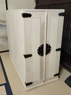 桐箪笥 アンティーク家具 桐製 和風ミニチェスト 6杯引き出し＋扉収納