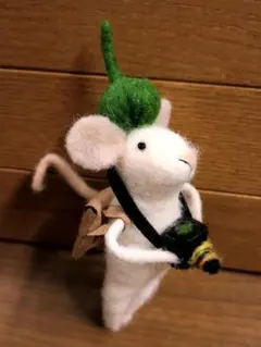studio CLIP スタジオクリップ 羊毛フェルト カメラを持ったネズミさん