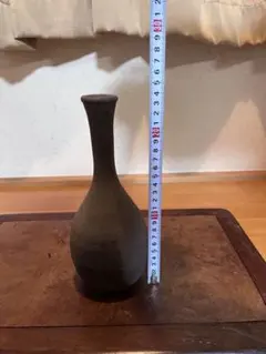 陶器 一輪挿し 花瓶 茶色