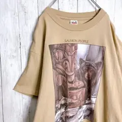 【入手困難】90s USA古着 anvil 動物アニマル クマTシャツ 1061