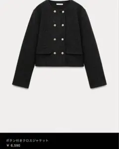 zara 2025SS ボタン付きクロスジャケット