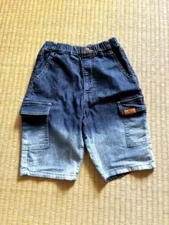 （120cm）キッズ デニム ハーフパンツ グラデーション