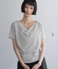 LOWRYSFARM ドレープ ボーダーTシャツのサムネイル