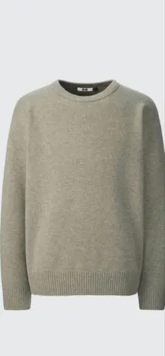 ユニクロ U バイカラー ラム クルーネックセーター Lサイズ