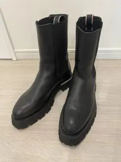 ポールスミスレザー ブラック サイドゴアブーツ 厚底