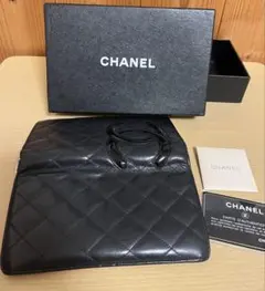 シャネル カンボンライン ココマーク レザー 長財布 ブラック 二つ折り