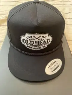OLD HEAD ブラック スナップバックキャップ
