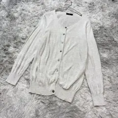 INED イネド カーディガン 9号 ベーシック 通勤 上品 春秋 綿アセテートのサムネイル
