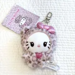 ハローキティ ギャルクマ ピンク ヒョウ柄 y2k キーホルダー ぬいぐるみ