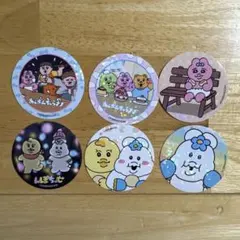 おぱんちゅうさぎ＆んぽちゃむ まんまる焼き シール 6枚セット