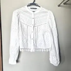 ZARA 白ブラウス　長袖のサムネイル