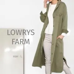 2807ss【ローリーズファーム】サファリロングジャケット/美品 Ｌ 体型カバー