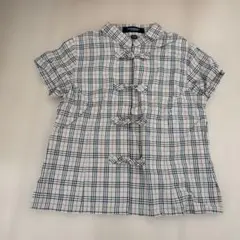 Burberry チェック柄 半袖シャツ 110A
