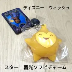 ディズニー　ウィッシュ　蓄光ソフビチャーム