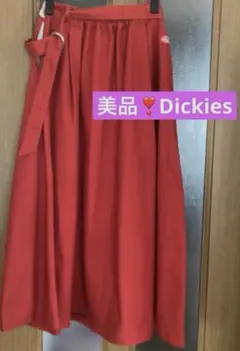 美品❣️Dickies 赤 フレアスカート　S Mのサムネイル