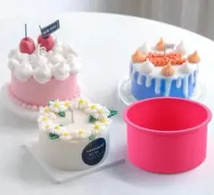 シリコーンモールドDIY キャンドル・アロマ・プラスター成形用 円筒型金型 2個