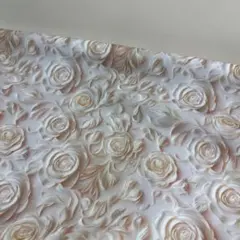 シーチング.生地.綿100%幅110cmx100cm.立体風薔薇.7319
