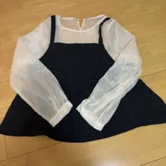 しまむら レイヤード風ブラウス シアー ブラウス