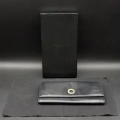 F06 CELINE メンズ 長財布 ブラック レザー サークルロゴ 黒のサムネイル