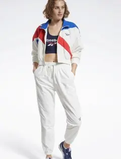 Reebok トリコロール クロップドジャケット
