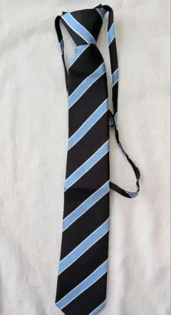 ワンタッチネクタイ ストライプ柄 ブラック ブルー フォーマル　入園式　入学式