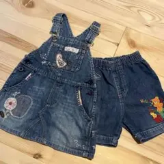 デニム ジャンバースカート & ショートパンツ 90cm