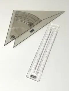 UCHIDA 製図用 勾配定規 & KOKUYO ヘキサスケール　縮尺定規　建築