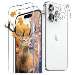 iPhone14Pro 強化ガラス ガラスフィルム2枚　カメラフィルム2枚