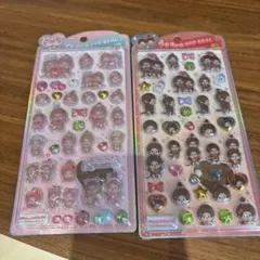 【正規品】うるちゅる ポップシール モンチッチ 2枚セット ピンク　レッド