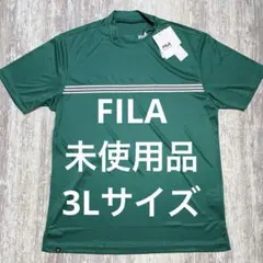 FILA ゴルフウェア　半袖モックネックシャツ　3Lサイズ　グリーンのサムネイル