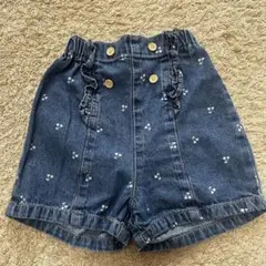 futafuta チェリープリントデニムショートパンツ　95cm