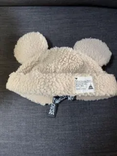 【Disney】ミッキー耳付きボア帽子