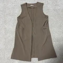 spangle grace x otsu recchan ロングベスト 茶系