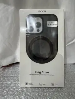 SODI iPhone 15 Pro Max用リングケース ブラック