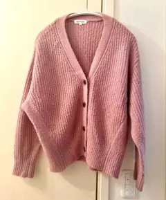 NATURAL BEAUTY BASIC ピンクカーディガン M