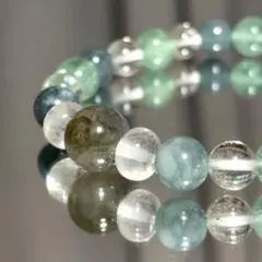 ラブラドライト×水晶×グリーンフローライト　多宝　ブレスレット
