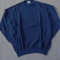 WILLIAM LOCKIE コットンニット　size42 NAVYのサムネイル