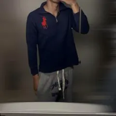 Polo Ralph Lauren ビックポニー ハーフジップflexwitme