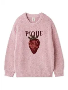 【新品】ジェラートピケ メランジストロベリージャガードプルオーバー