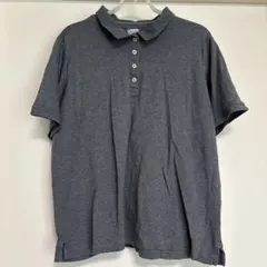美品✨️Lands' End ダークグレー ポロシャツ 【M】海外古着 半袖
