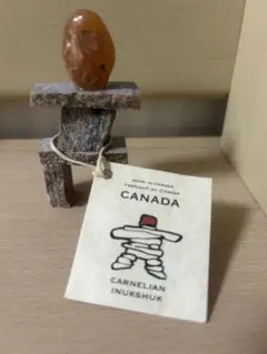 Inukshuk 置物 天然石付き カナダ製 インテリア ギフト