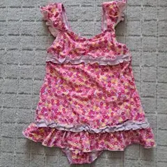 フリル付き花柄水着 130cm