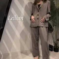 【美品】Leilian カシミヤブレンドウールパンツスーツセット 13+のサムネイル