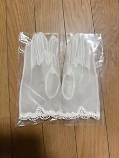 ウェディンググローブ ショート丈 レース ホワイト