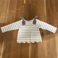 プティマイン　長袖 ボーダー 90