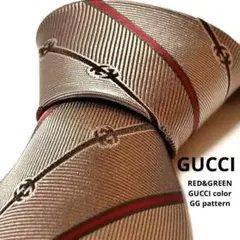 GUCCI GG柄　グッチカラー赤緑シェリーライン　ゴールドストライプ　ネクタイ 2026年最新】シェリーライン赤緑の人気アイテム - メルカリ