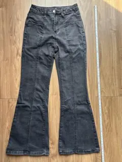 Dazy x StarSeries ダークグレー ブーツカットデニム S