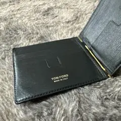 早い者勝ち‼️TOM FORD ブラックレザー二つ折り財布