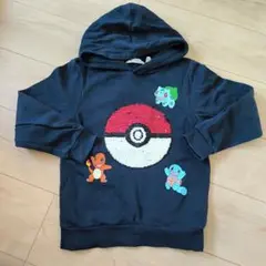 H&M キッズ ポケモンフード付き裏起毛パーカー 122/128cm